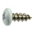 Midwest Fastener Sheet Metal Screw, #10 x 1/2 in, Painted 18-8 Stainless Steel Pan Head Phillips Drive, 100 PK 09082